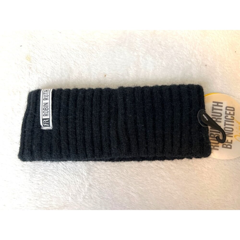 Robin Ruth Original ALASKA headband Ear warmer - NEW ALL BLACK - Picture 3 of 4